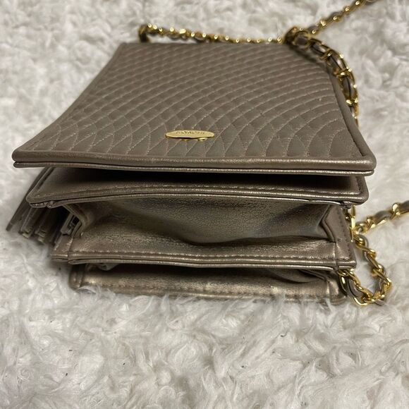 Koschi synthetic Gold Quilted Crossbody Bag - Picture 6 of 13